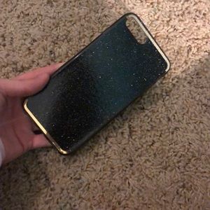 BLACK GLITTERY IPHONE CASE